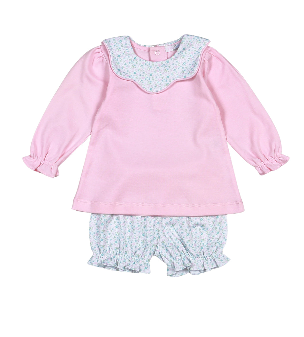 Nicolle Scallop Pima Bloomers Set