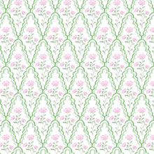 Load image into Gallery viewer, Claire Green and Pink Floral Scallop Bubble
