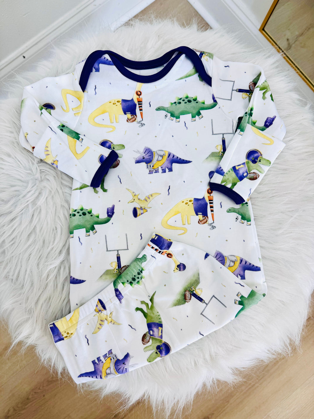 LSU Dino All-Stars Organic Cotton Gown