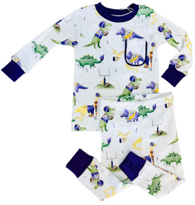 LSU Dino All-Stars Organic Cotton Pajama Set