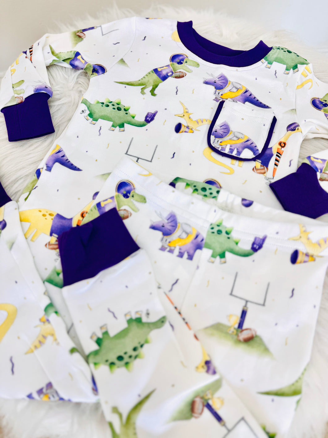 LSU Dino All-Stars Organic Cotton Pajama Set