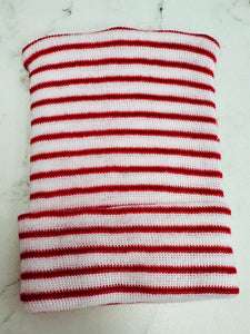 Red/White Striped Newborn Hat