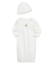 Load image into Gallery viewer, Gentle Bear Sleeper Gown and Hat
