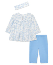 Load image into Gallery viewer, Blue Floral Tunic Set
