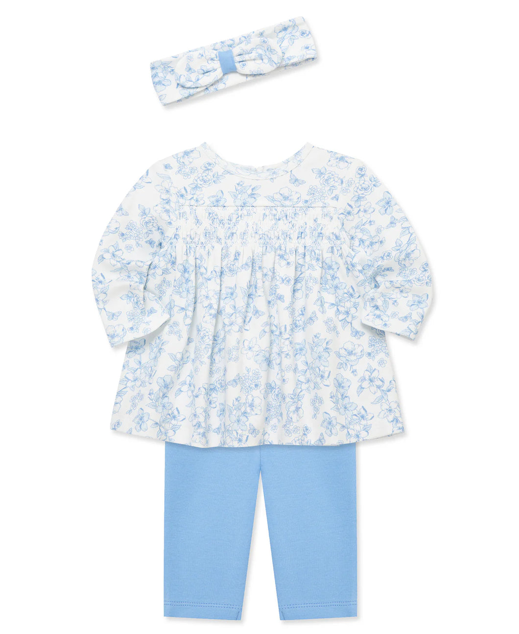 Blue Floral Tunic Set