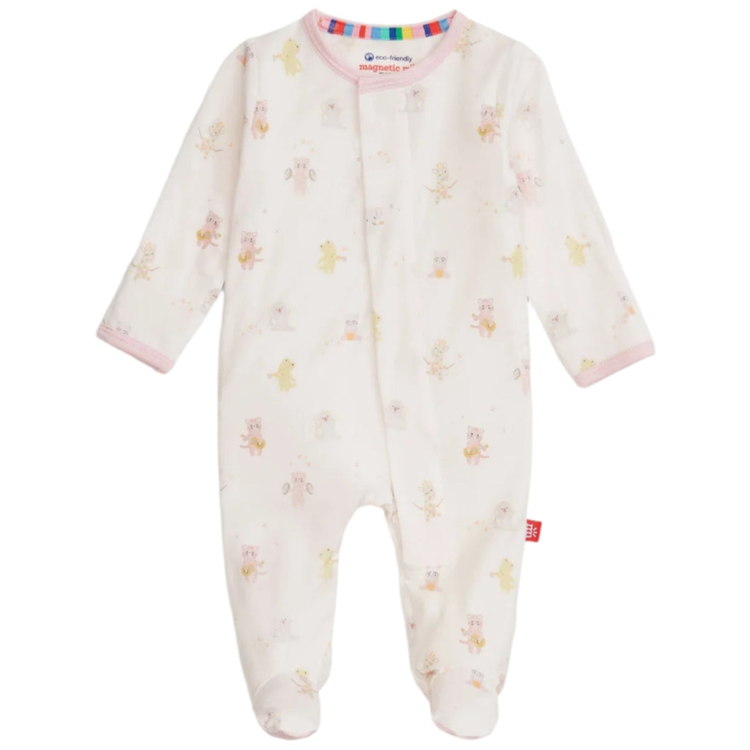 Baby Beats Pink Modal Magnetic Footie