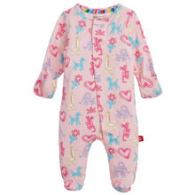 Load image into Gallery viewer, Pink Party Animals Glow in the Dark Modal Magnetic Footie
