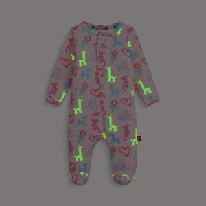 Pink Party Animals Glow in the Dark Modal Magnetic Footie