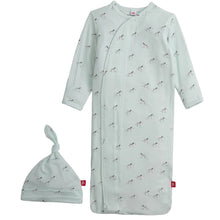Load image into Gallery viewer, Teal Savannah Plains Modal Magnetic Gown &amp; Hat Set
