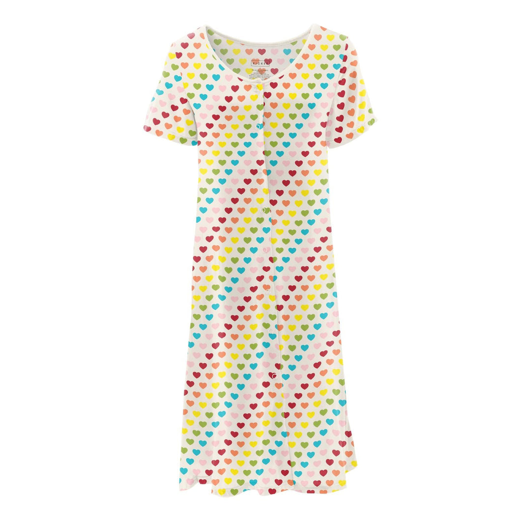 Kickee Rainbow Nursing Gown