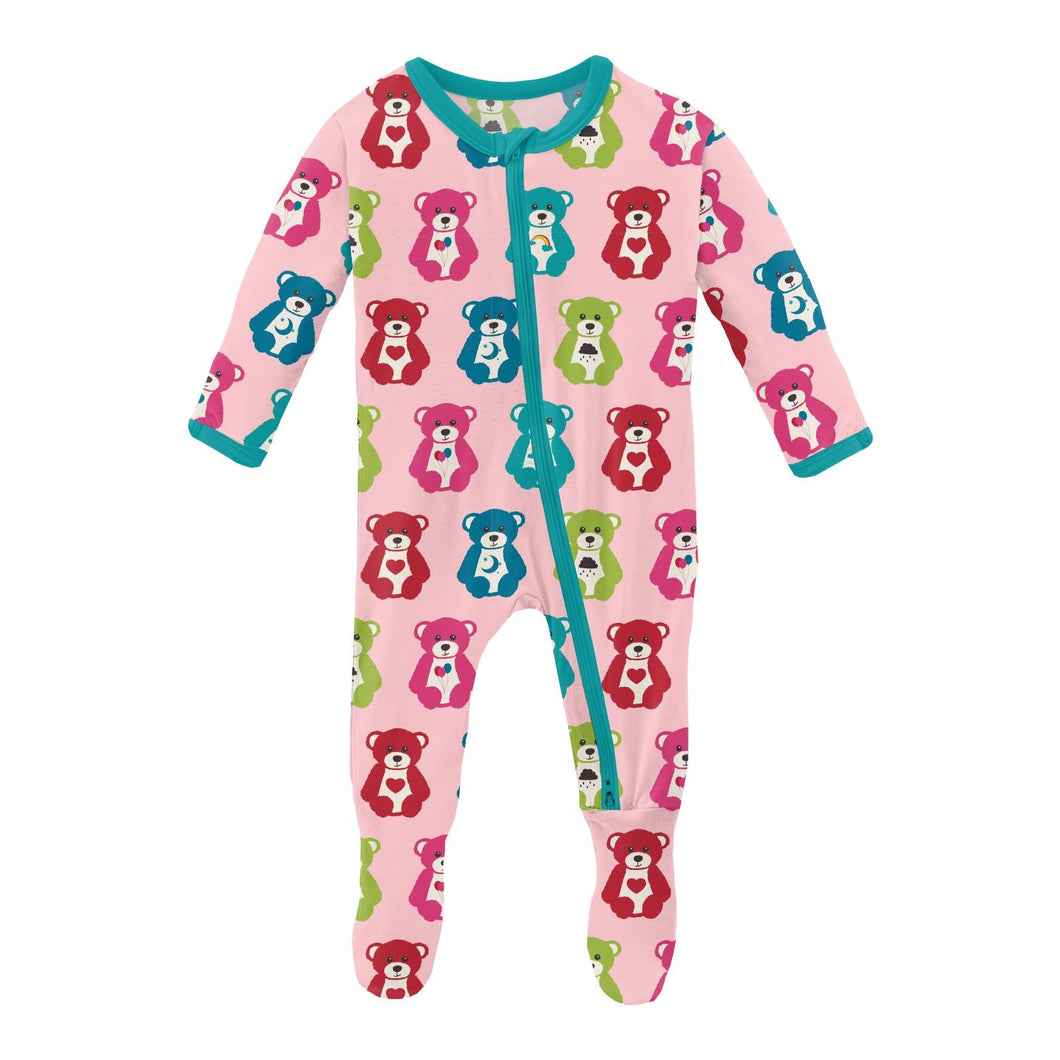 Lotus Happy Teddy 2 Way Zipper Footie or Pajama Set