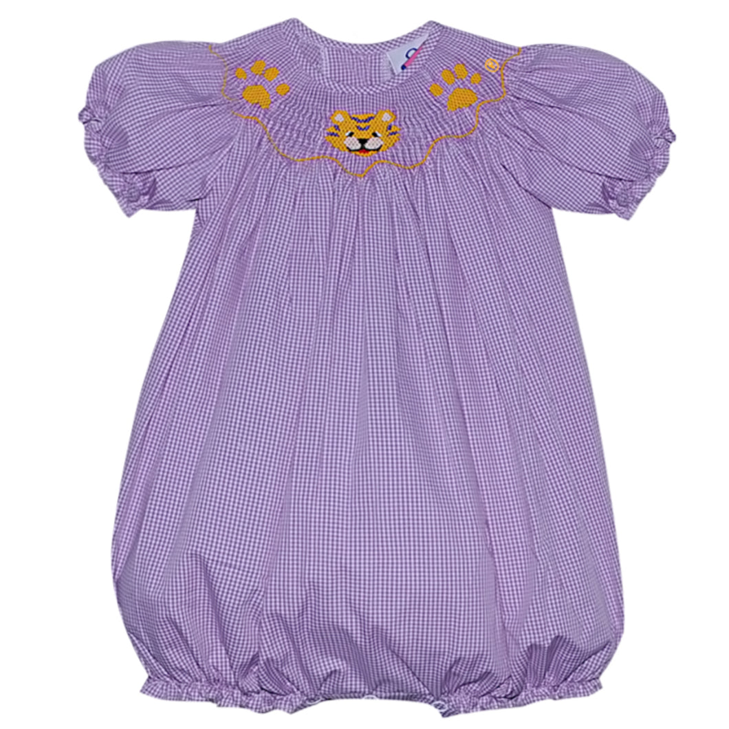 Remember Nguyen Purple/Gold Smocked Girl Bubble