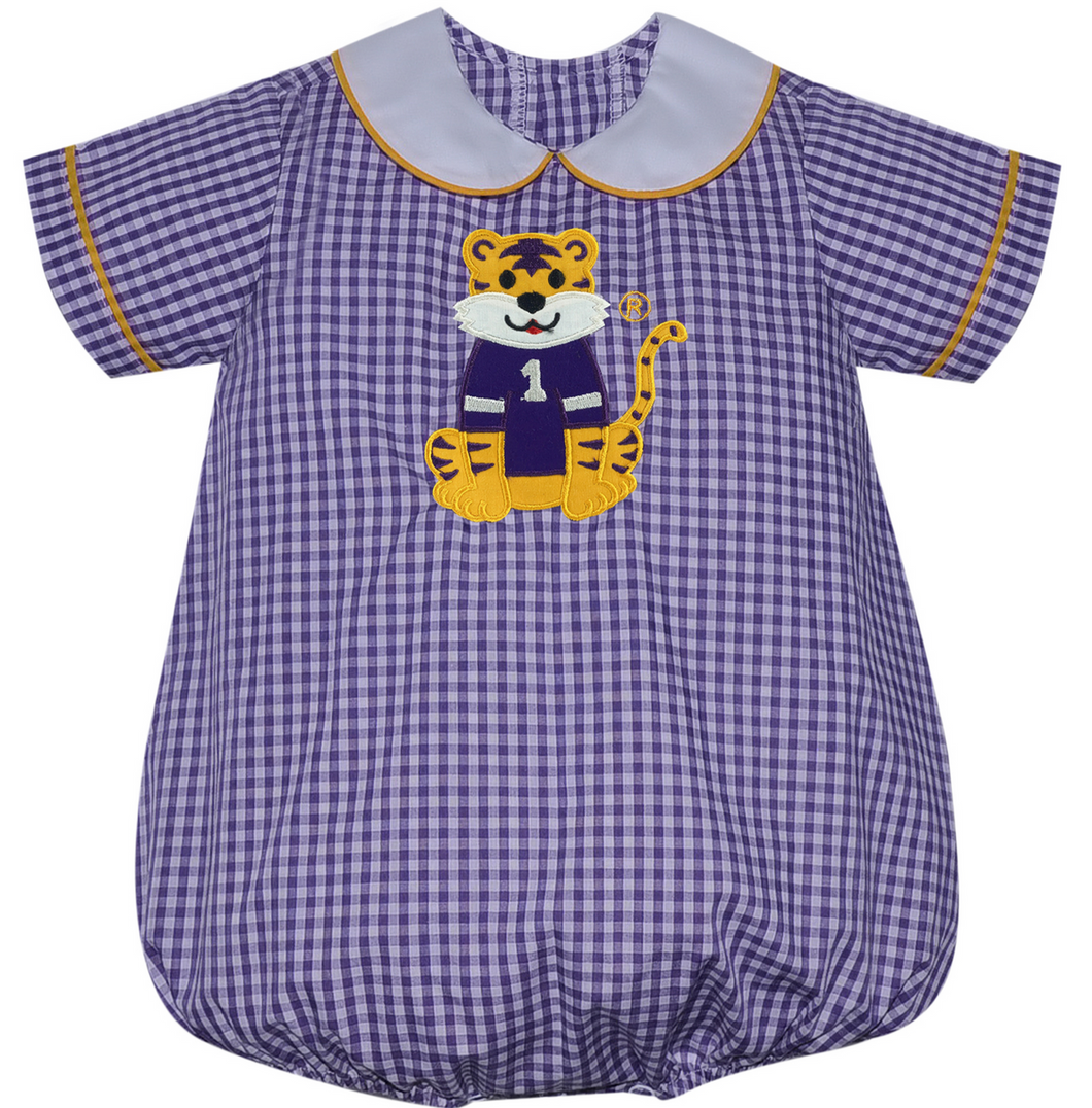 Remember Nguyen Purple/Gold Boy Bubble with Applique