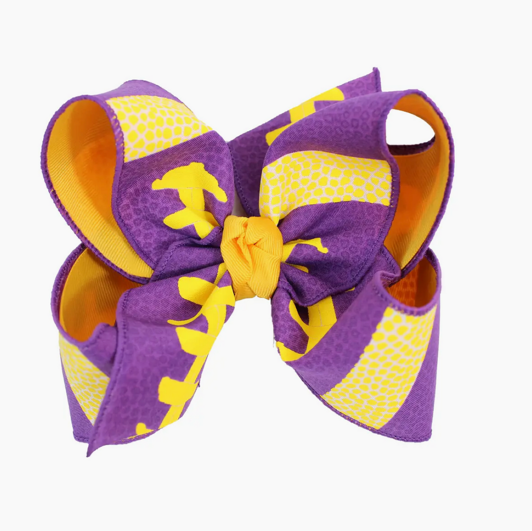 Large LSU Football Bow