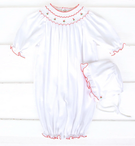 Petit Ami Smocked Gown Convertible Long Bubble #6153