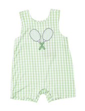Load image into Gallery viewer, Mini Gingham Green Sleeveless Jon Jon
