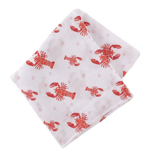 Heads and Tails Baby Muslin Swaddle Receiving Blanket