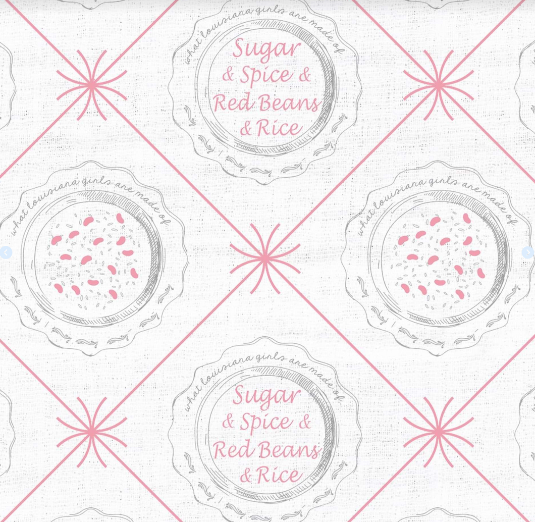 Louisiana Baby Girl Muslin Swaddle Receiving Blanket