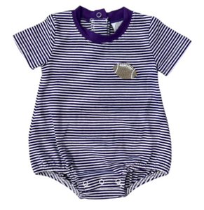 Purple Stripe Football Tailgate Boy's Bubble