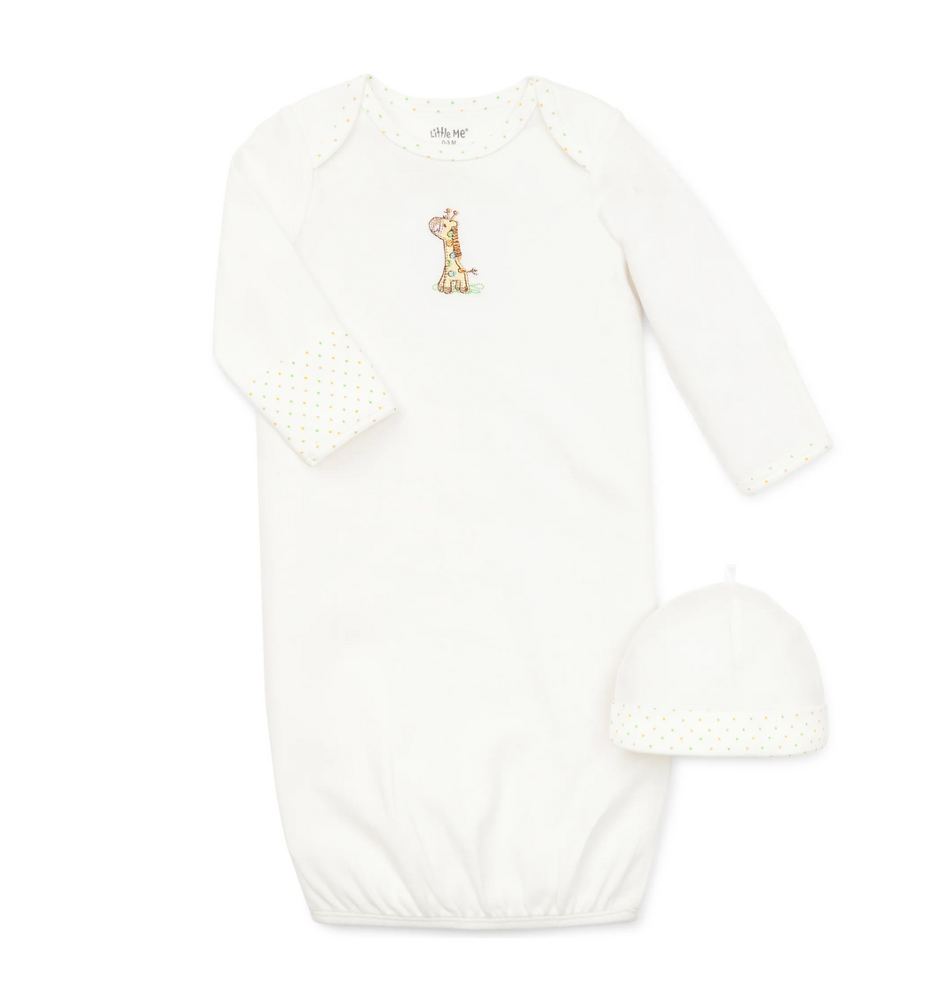 Giraffe Sleeper Gown and Hat