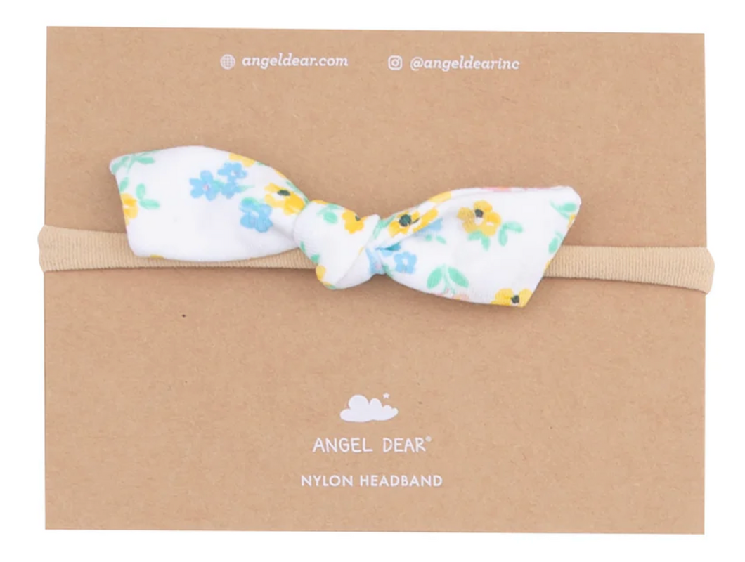 Caroline's Calico Bow With Nylon Headband