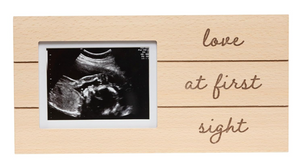Love At First Sight Wooden Sonogram Picture Frame