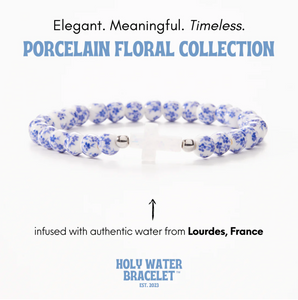 Petite Holy Water Porcelain Heart Bracelet