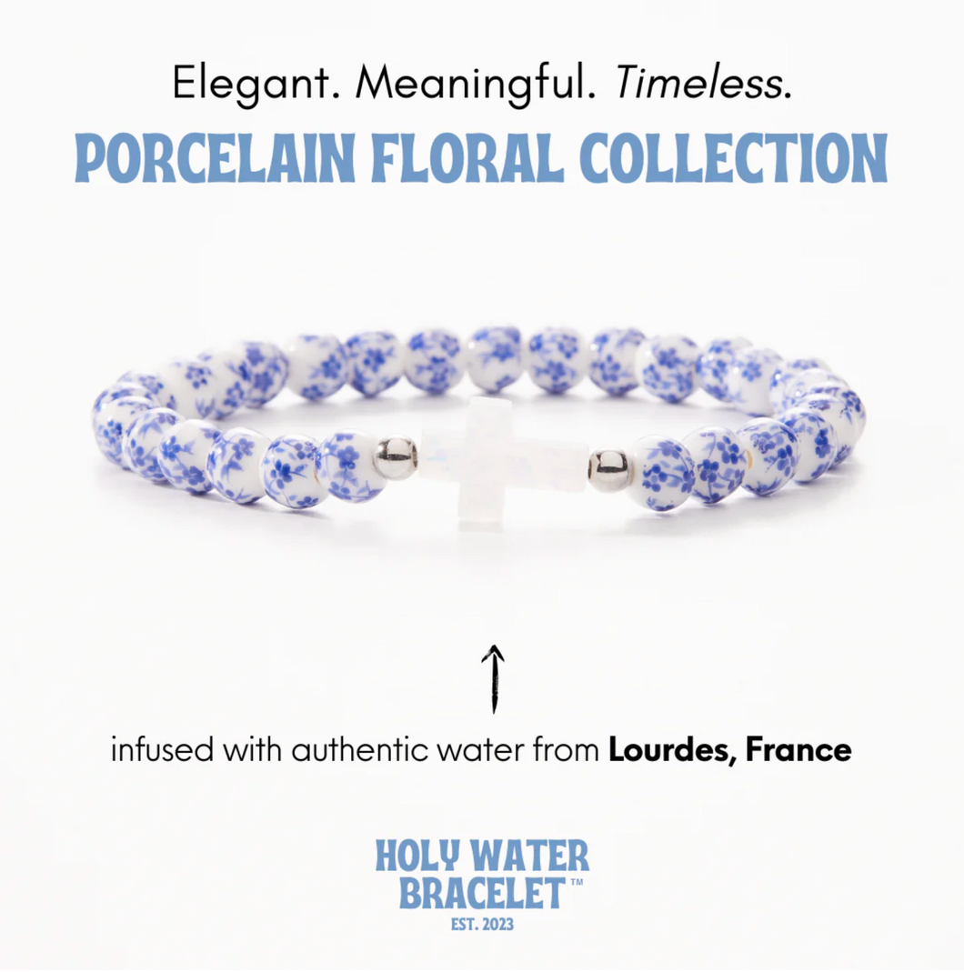 Petite Holy Water Porcelain Heart Bracelet