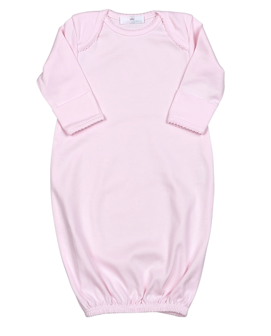Baby Loren Pink Pima Gown