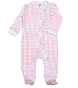 Baby Loren Pink Zipper Footie
