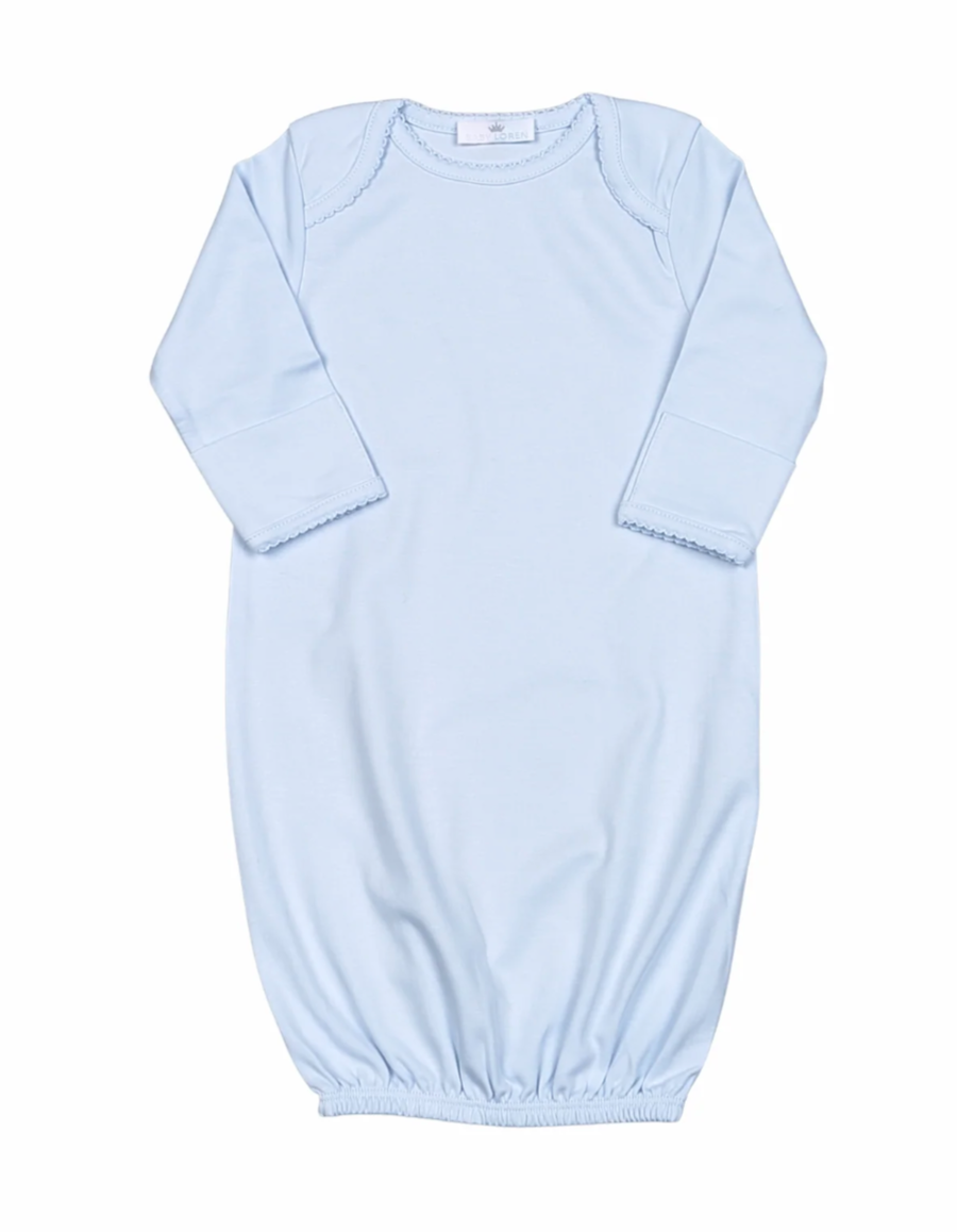 Baby Loren Blue Pima Gown