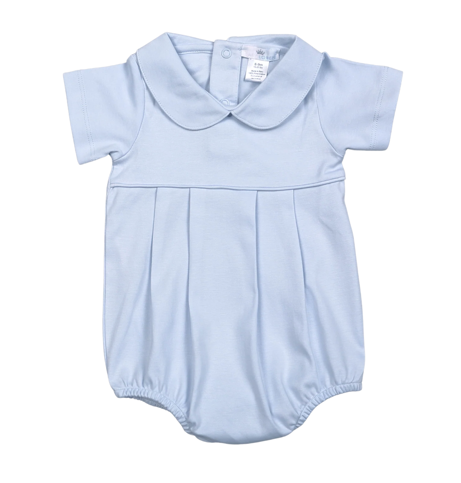 Baby Loren Blue Baby Collar Pima Bubble