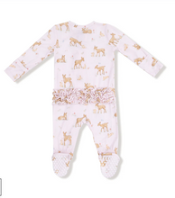 Load image into Gallery viewer, Little Fawn Ruffle Footie
