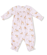 Load image into Gallery viewer, Little Fawn Long Sleeve Smocked Romper
