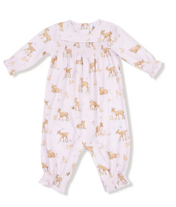 Little Fawn Long Sleeve Smocked Romper