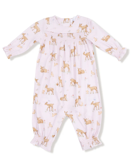 Little Fawn Long Sleeve Smocked Romper