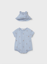 Load image into Gallery viewer, Mayoral Puppy Romper and Hat Set
