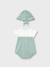 Load image into Gallery viewer, Mayoral Girls Floral Romper with Hat
