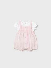 Load image into Gallery viewer, Newborn Girl Dungaree and T-shirt Set

