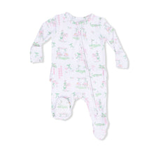 Load image into Gallery viewer, Pretty Golf 2 Way Ruffle Back Zipper Footie
