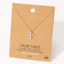 Load image into Gallery viewer, Rhinestone Cross Pendant Necklace
