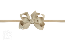 Load image into Gallery viewer, 1/4" Nylon Pantyhose Headband w/ Scalloped Edge Bow
