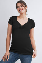 Load image into Gallery viewer, Ribbed Sweetheart-Neckline Maternity Top
