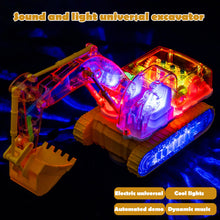 Load image into Gallery viewer, Clear LED Mechanical Gear Excavator Toy
