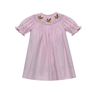 Pink Georgette Bishop Mallards Dress