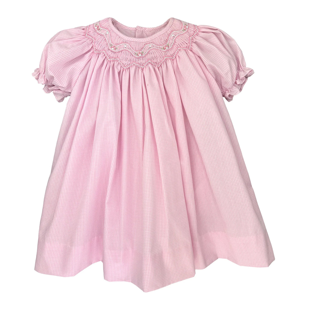 Bishop Zig-Zag Pearl Smocked Dress