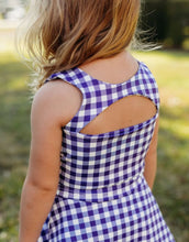 Load image into Gallery viewer, Purple Gingham Athletic Skirt Set

