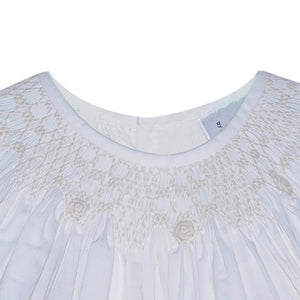 Remember Nguyen Georgette White Angel Bishop Dress