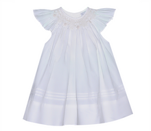 Load image into Gallery viewer, Remember Nguyen Georgette White Angel Bishop Dress

