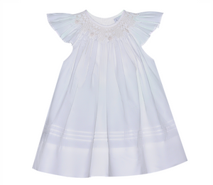 Remember Nguyen Georgette White Angel Bishop Dress